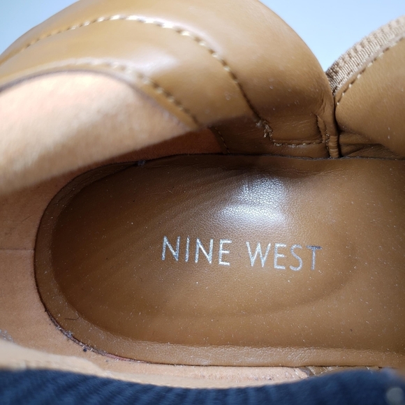Nine West | Cognac Brown Suede Almond Toe Southwestern Ankle Booties Women's 7 - Picture 13 of 13